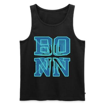 Bonn Deutschland Stadt 3D Schrift Skyline - Männer Premium Bio Tank Top - Schwarz - Vorne - Michal (187cm)