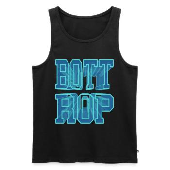 Bottrop Germany City 3D Font Skyline - Men's Premium Organic Tank Top - black - Front - AI Model Male 178 light (178cm)