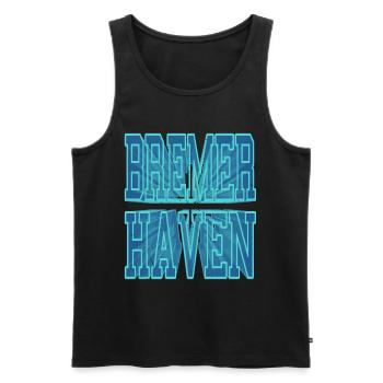 Bremerhaven Deutschland Stadt 3D Schrift Skyline - Männer Premium Bio Tank Top - Schwarz - Vorne - AI Model Male 178 light (178cm)