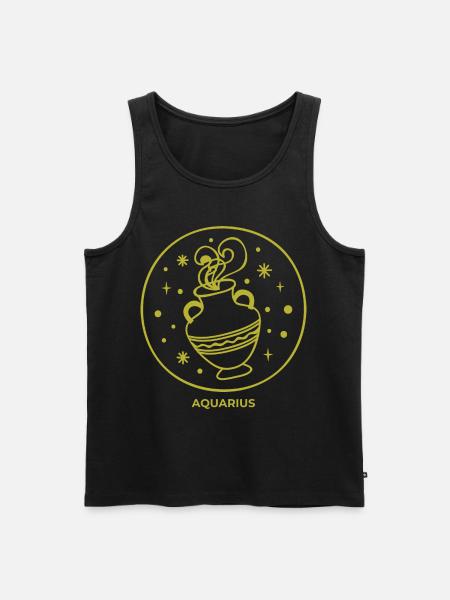 Sternzeichen Wassermann Astrologie Geschenk - Männer Premium Bio Tank Top - Schwarz