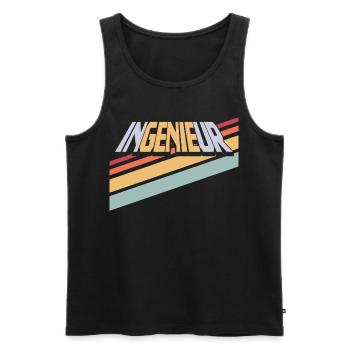 Retro Ingenieur Genie Maschinenbau Lustiger Spruch - Männer Premium Bio Tank Top - Schwarz - Vorne - AI Model Male 178 light (178cm)