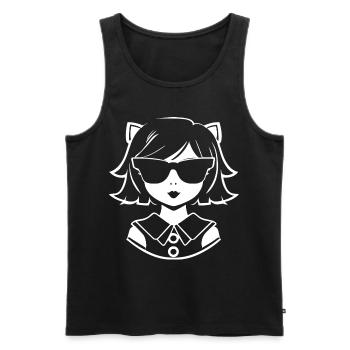 Mignon Anime Girl Gothique Manga Lunettes de soleil de conte de fées - Débardeur bio Premium Homme - noir - Devant - Michal (187cm)