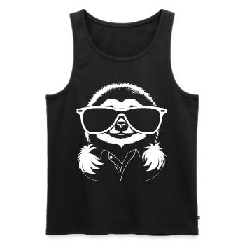 Sloths Anime Sloth Manga Sloth Sunglasses - Men's Premium Organic Tank Top - black - Front - AI Model Male 178 light (178cm)