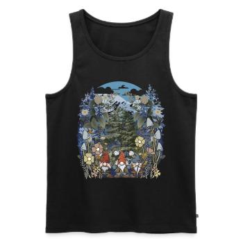 Forest Dweller, Wilderness, Fantasy, Mythical Creature, Nature, Child - Men's Premium Organic Tank Top - black - Front - Michal (187cm)