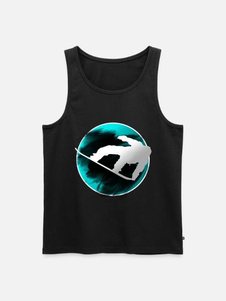 Snowboard - Men's Premium Organic Tank Top - black