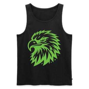 Green Eagle – Wild, majestic and powerful - Men's Premium Organic Tank Top - black - Front - AI Model Male 178 light (178cm)