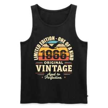 1966 Birthday Gift Vintage 1966 Retro 1966 - Men's Premium Organic Tank Top - black - Front - Michal (187cm)