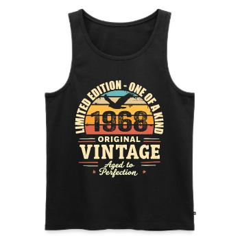 1968 Birthday Gift Vintage 1968 Retro 1968 - Men's Premium Organic Tank Top - black - Front - Michal (187cm)