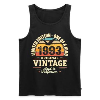 Birthday Gift 1993 Vintage 1993 Retro 1993 - Men's Premium Organic Tank Top - black - Front - Michal (187cm)