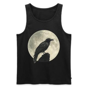 Raven - Men's Premium Organic Tank Top - black - Front - AI Model Male 178 light (178cm)