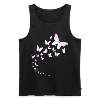 Butterflies fly - Men's Premium Organic Tank Top - black - Front - Michal (187cm)