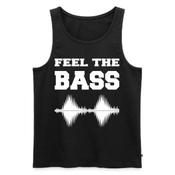 Bass DJ Sound Techno House Dance Music - Men's Premium Organic Tank Top - black - Front - AI Model Male 178 light (178cm)