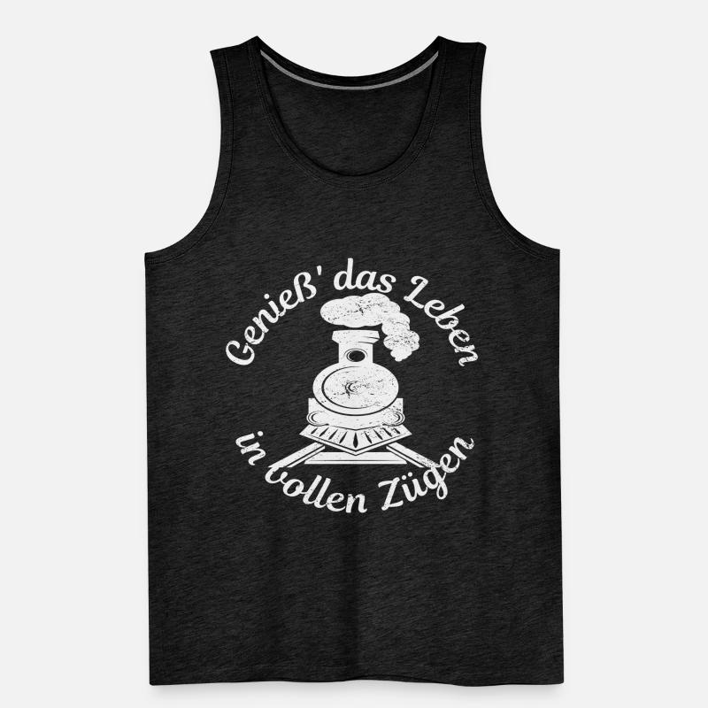 Genieß das leben Eisenbahn Eisenbahner Geschenk Männer Premium Bio Tank Top