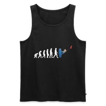 Kitesurfen Geschenkidee Kiteboarden Evolution - Männer Premium Bio Tank Top - Schwarz - Vorne - AI Model Male 178 light (178cm)
