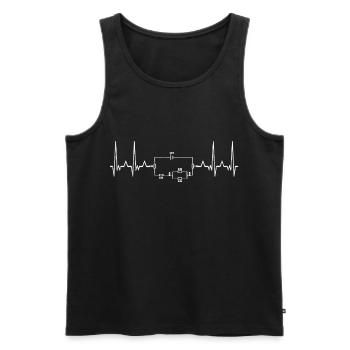 Cadeau de technicien en électronique électricien électricien - Débardeur bio Premium Homme - noir - Devant - Michal (187cm)