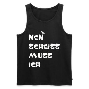 Nen scheiss muss ich - Männer Premium Bio Tank Top - Schwarz - Vorne - AI Model Male 178 light (178cm)