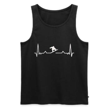 Snowboard Snowboarden Snowboarding Herzschlag - Männer Premium Bio Tank Top - Schwarz - Vorne - Michal (187cm)
