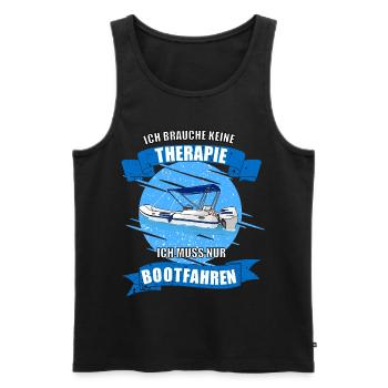 Therapie Boot fahren Motorboot Schlauchboot - Männer Premium Bio Tank Top - Schwarz - Vorne - AI Model Male 178 light (178cm)