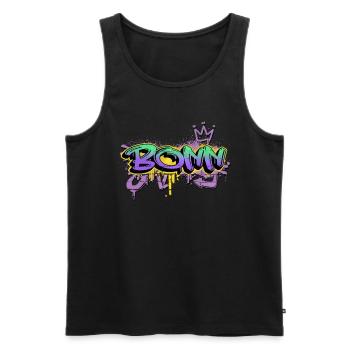 Bonn Deutschland Stadt Graffiti Spray Sprayer - Männer Premium Bio Tank Top - Schwarz - Vorne - AI Model Male 178 light (178cm)