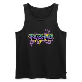 Bremerhaven Deutschland Graffiti Spray Sprayer - Männer Premium Bio Tank Top - Schwarz - Vorne - AI Model Male 178 light (178cm)