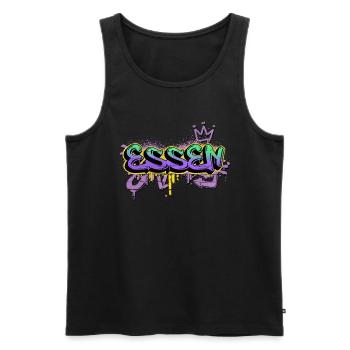 Essen Deutschland Stadt Graffiti Spray Sprayer - Männer Premium Bio Tank Top - Schwarz - Vorne - AI Model Male 178 light (178cm)