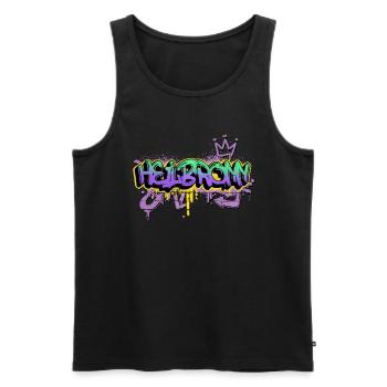 Heilbronn Deutschland Stadt Graffiti Spray Sprayer - Männer Premium Bio Tank Top - Schwarz - Vorne - Michal (187cm)