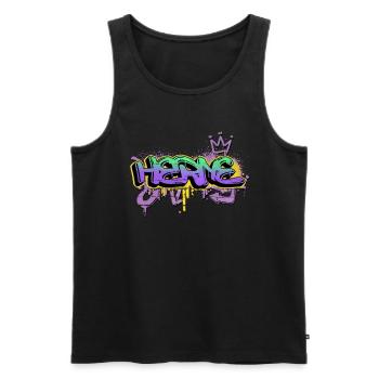 Herne Germany City Graffiti Spray Sprayer - Men's Premium Organic Tank Top - black - Front - AI Model Male 178 light (178cm)
