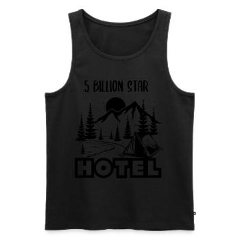 Camping sous les étoiles Camping Caravan Tente - Débardeur bio Premium Homme - noir - Devant - Michal (187cm)