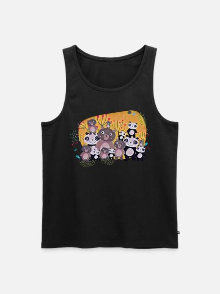 Bären Treff - Männer Premium Bio Tank Top - Schwarz