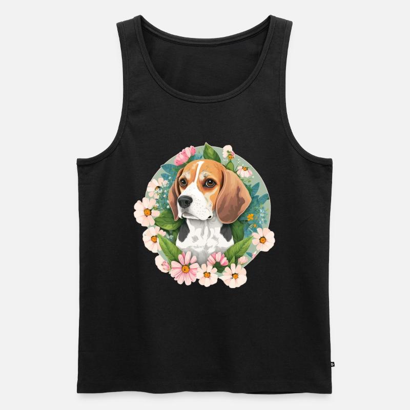 Beagle Hundehalter - Männer Premium Bio Tank Top - Schwarz