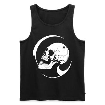 Horreur Crâne Crâne Art Crâne Gothique Heavy Metal - Débardeur bio Premium Homme - noir - Devant - Michal (187cm)