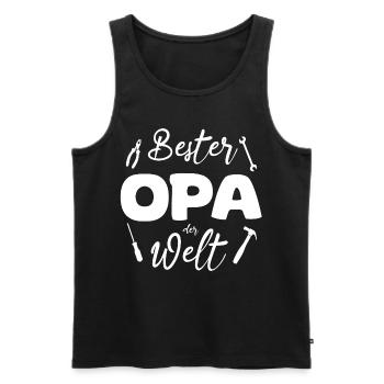 Best Grandpa in the World - Men's Premium Organic Tank Top - black - Front - Michal (187cm)