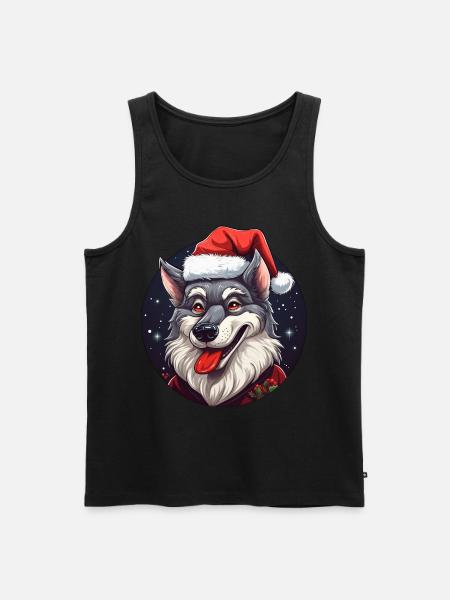 Wolf Christmas - Men's Premium Organic Tank Top - black