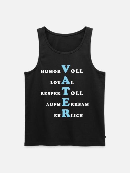 Vater Eigenschaften - Männer Premium Bio Tank Top - Schwarz
