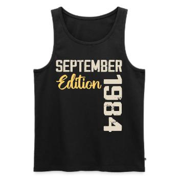 September 1984 - 40th Anniversary September 1984 - Men's Premium Organic Tank Top - black - Front - Michal (187cm)