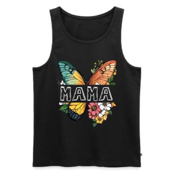 Mom Butterfly Flowers Best Mom Mother's Day - Men's Premium Organic Tank Top - black - Front - Michal (187cm)