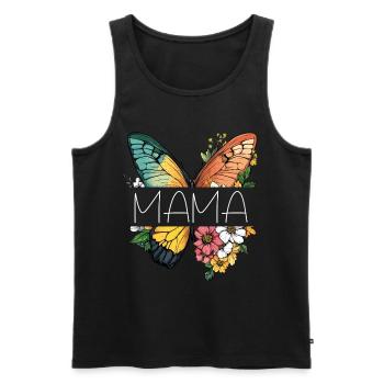 Mom Butterfly Flowers Best Mom Mother's Day - Men's Premium Organic Tank Top - black - Front - Michal (187cm)