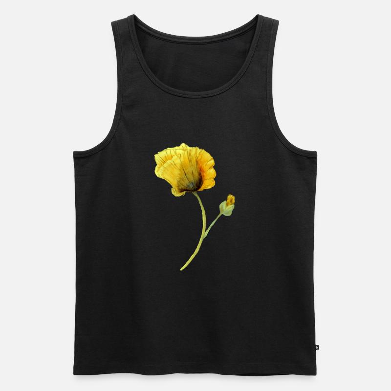 Blume - Männer Premium Bio Tank Top - Schwarz