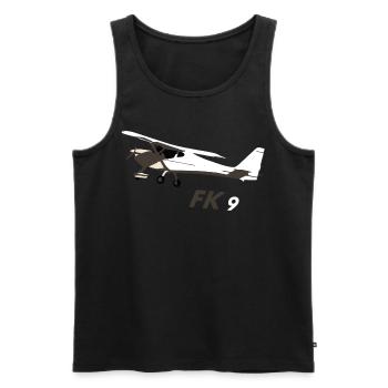 FK9 Avion pilote Avion ultraléger UL - Débardeur bio Premium Homme - noir - Devant - AI Model Male 178 light (178cm)