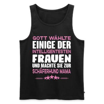 Schäferhund Geschenkidee - Deutscher Schäferhund - Männer Premium Bio Tank Top - Schwarz - Vorne - AI Model Male 178 light (178cm)