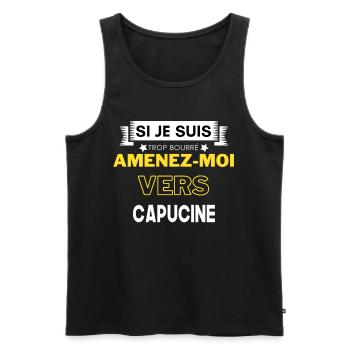 si je suis trop bourré amenez moi vers Capucine - Débardeur bio Premium Homme - noir - Devant - Michal (187cm)
