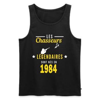 Chasseur légendaire nées en 1984 anniversaire - Débardeur bio Premium Homme - noir - Devant - Michal (187cm)