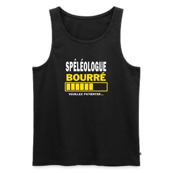 SPÉLÉOLOGUE bourré HUMOUR - Débardeur bio Premium Homme - noir - Devant - Michal (187cm)