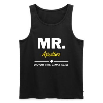 MR souvent imité jamais égalé Apiculture - Débardeur bio Premium Homme - noir - Devant - Michal (187cm)