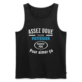Assez doue pour etre PATISSIER - Débardeur bio Premium Homme - noir - Devant - Michal (187cm)