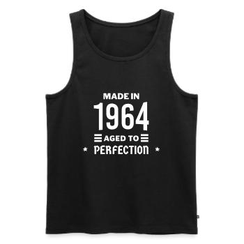 Perfekt gealtert 1964 - Männer Premium Bio Tank Top - Schwarz - Vorne - Michal (187cm)