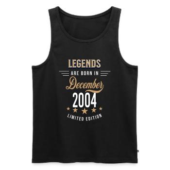 Legends are born in December 2004 - Men's Premium Organic Tank Top - black - Front - Michal (187cm)