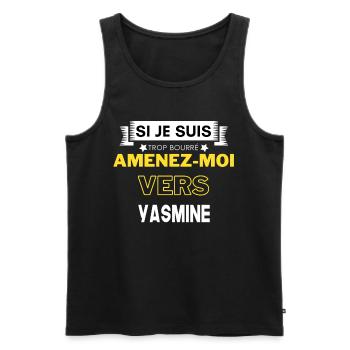 si je suis trop bourré amenez moi vers Yasmine - Débardeur bio Premium Homme - noir - Devant - Michal (187cm)
