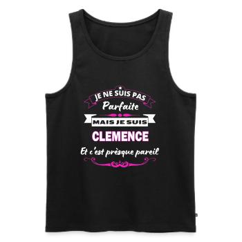 je ne suis pas Parfaite Clemence - Débardeur bio Premium Homme - noir - Devant - Michal (187cm)