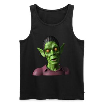 Zombie vert maléfique pour Halloween - Débardeur bio Premium Homme - noir - Devant - Michal (187cm)
